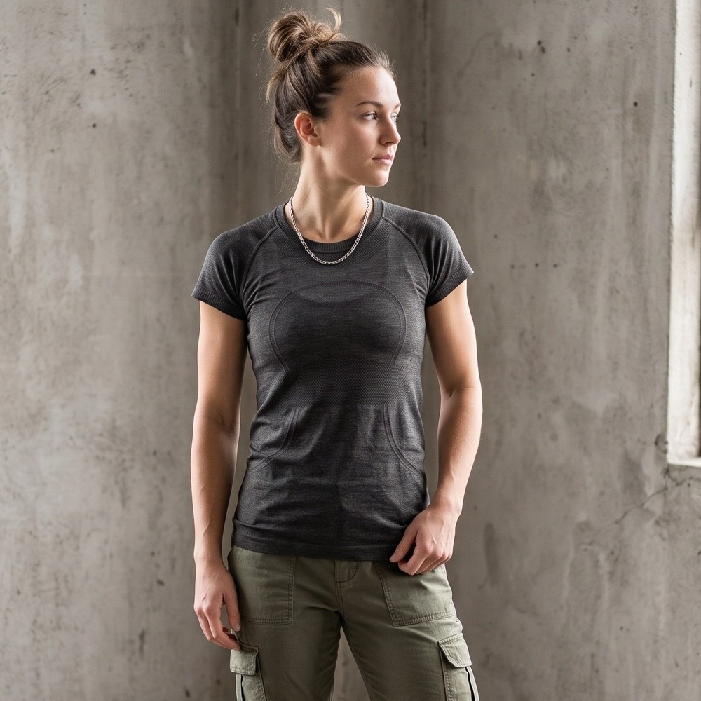 Lululemon Swiftly Tech Short Sleeve Top Womens 8 Dark Olive Green Activewear